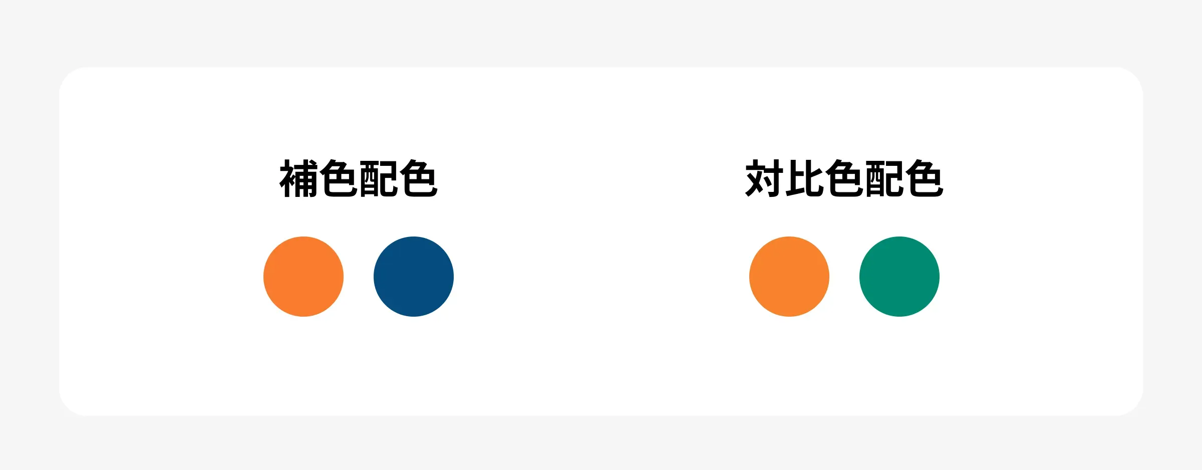 補色・対比色配色