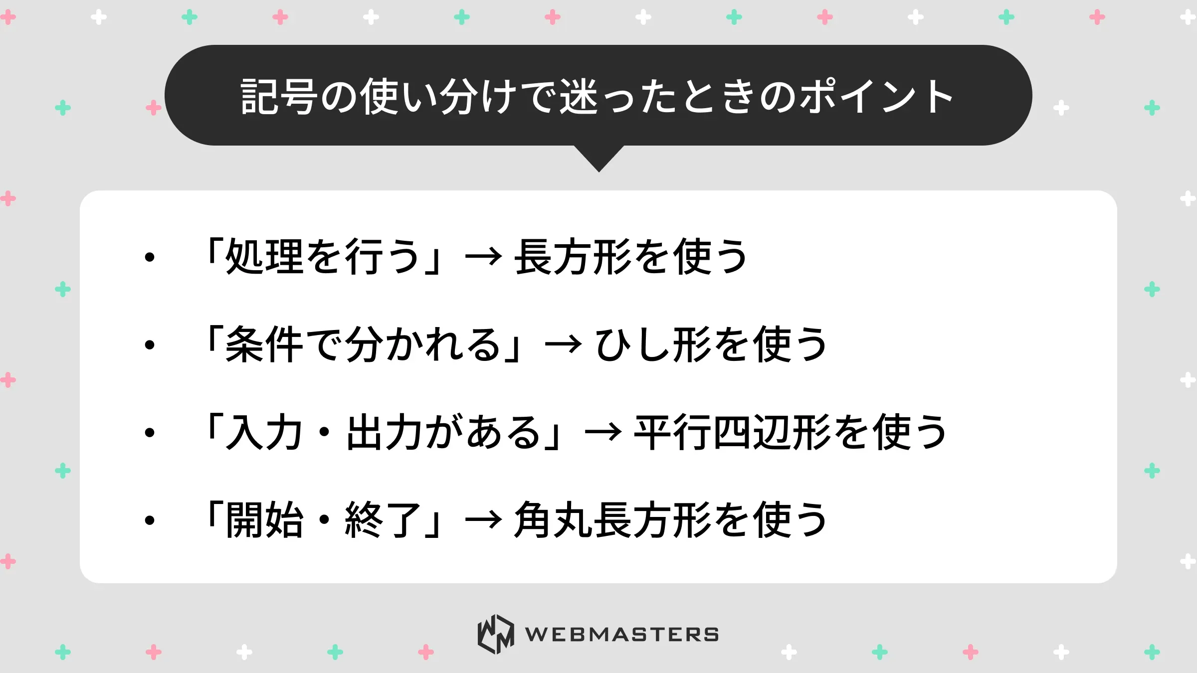 記号の使い分けで迷ったときのポイント