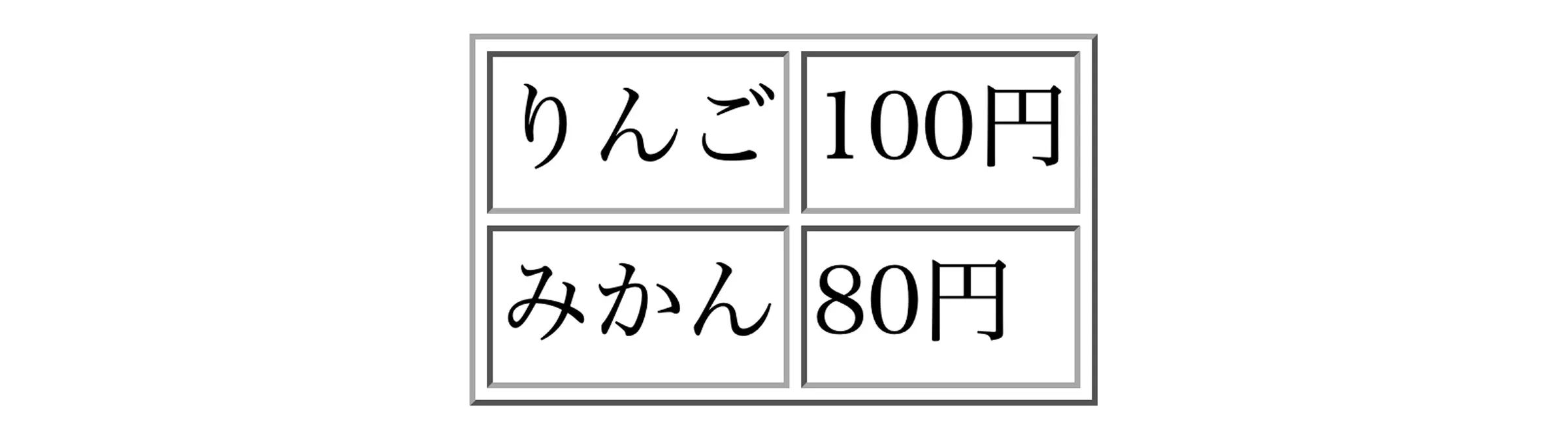 表の見え方の例2