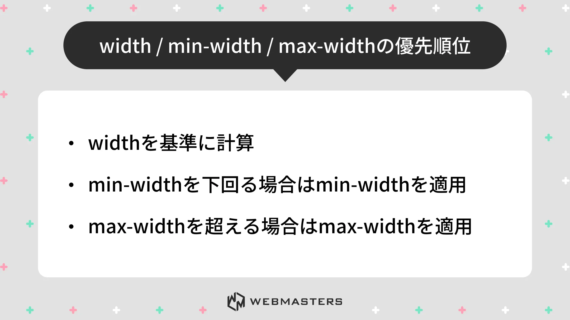 width min-width max-widthの優先順位